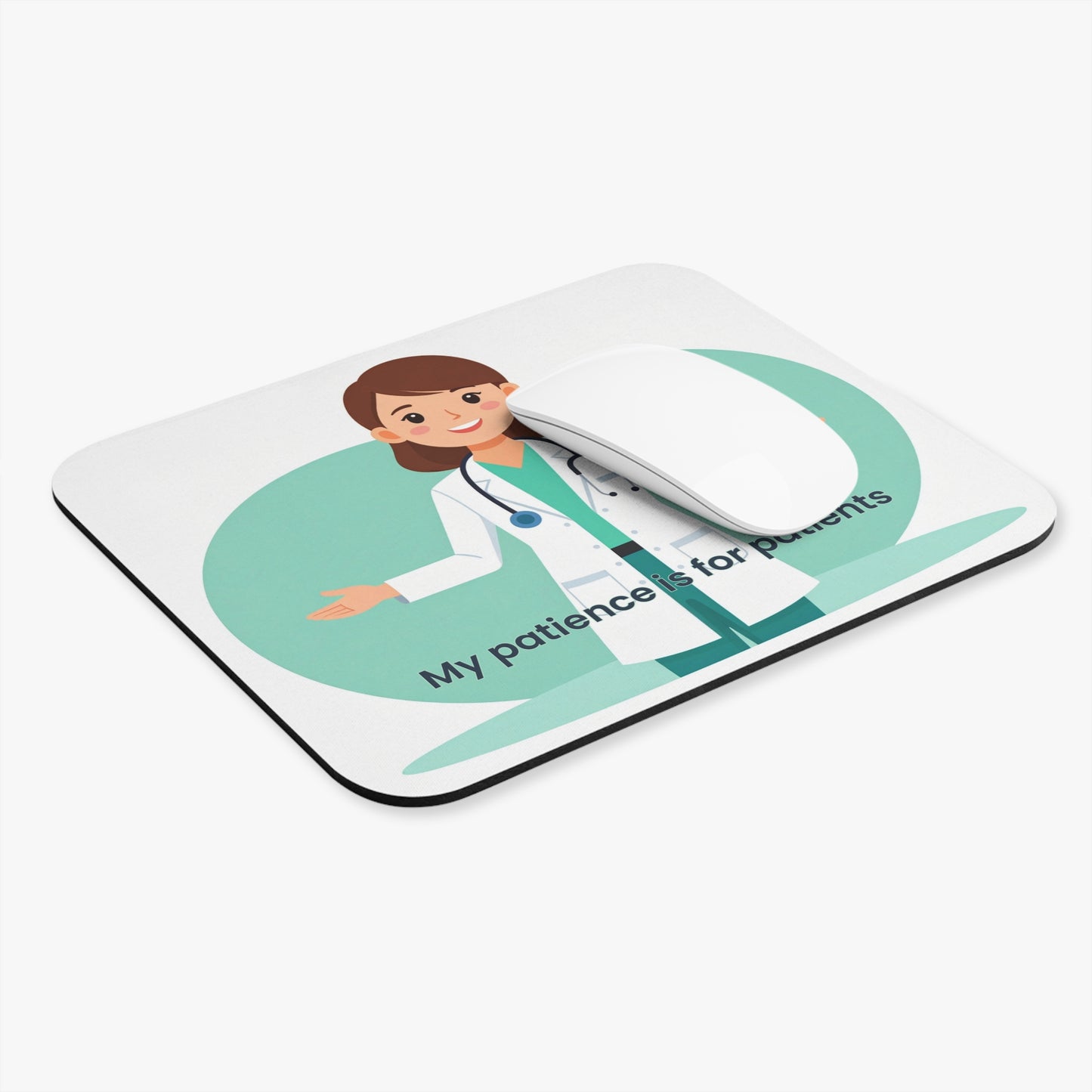My Patience is for Patients Mouse Pad | Funny Doctor Gift | Nurse Appreciation Office Decor | Healthcare Professional Desk Accessory