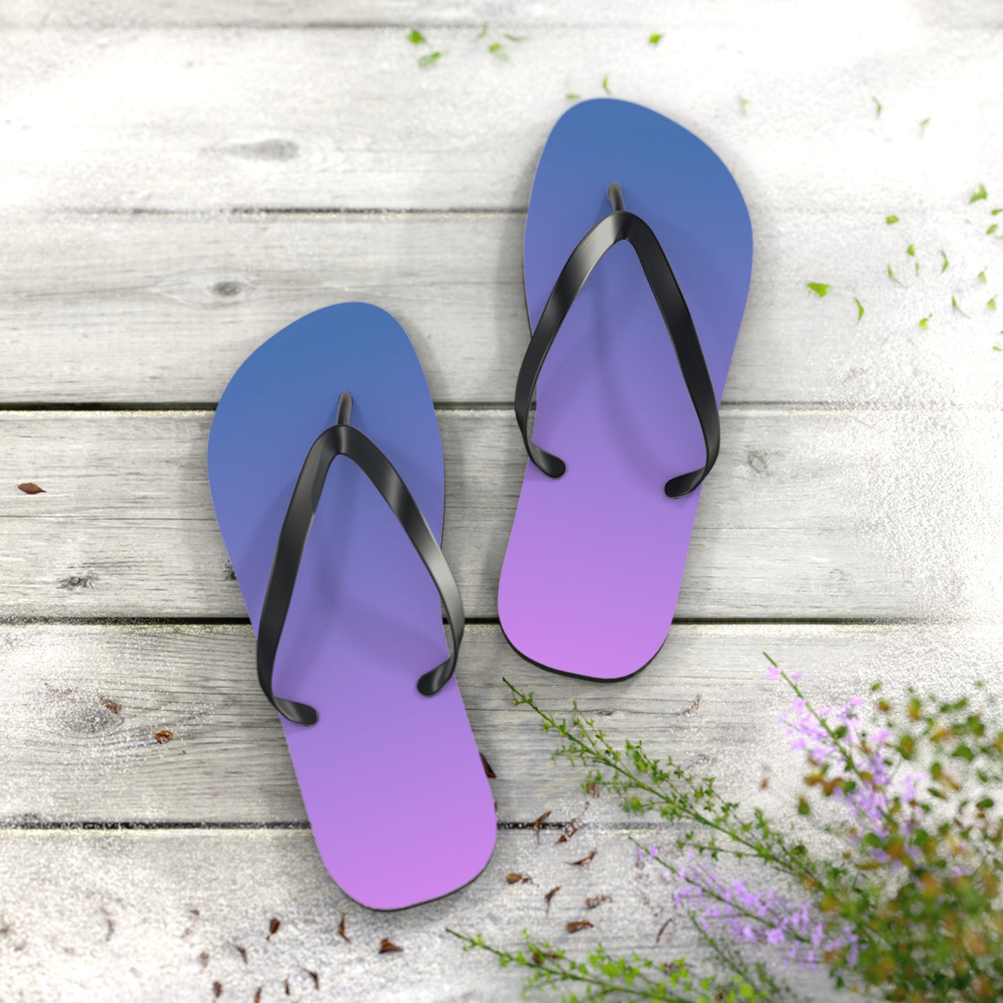 Ombre Gradient Flip Flops | Stylish Summer Sandals | Beach & Pool Footwear | Trendy Vacation Slides | Gift for Him or Her