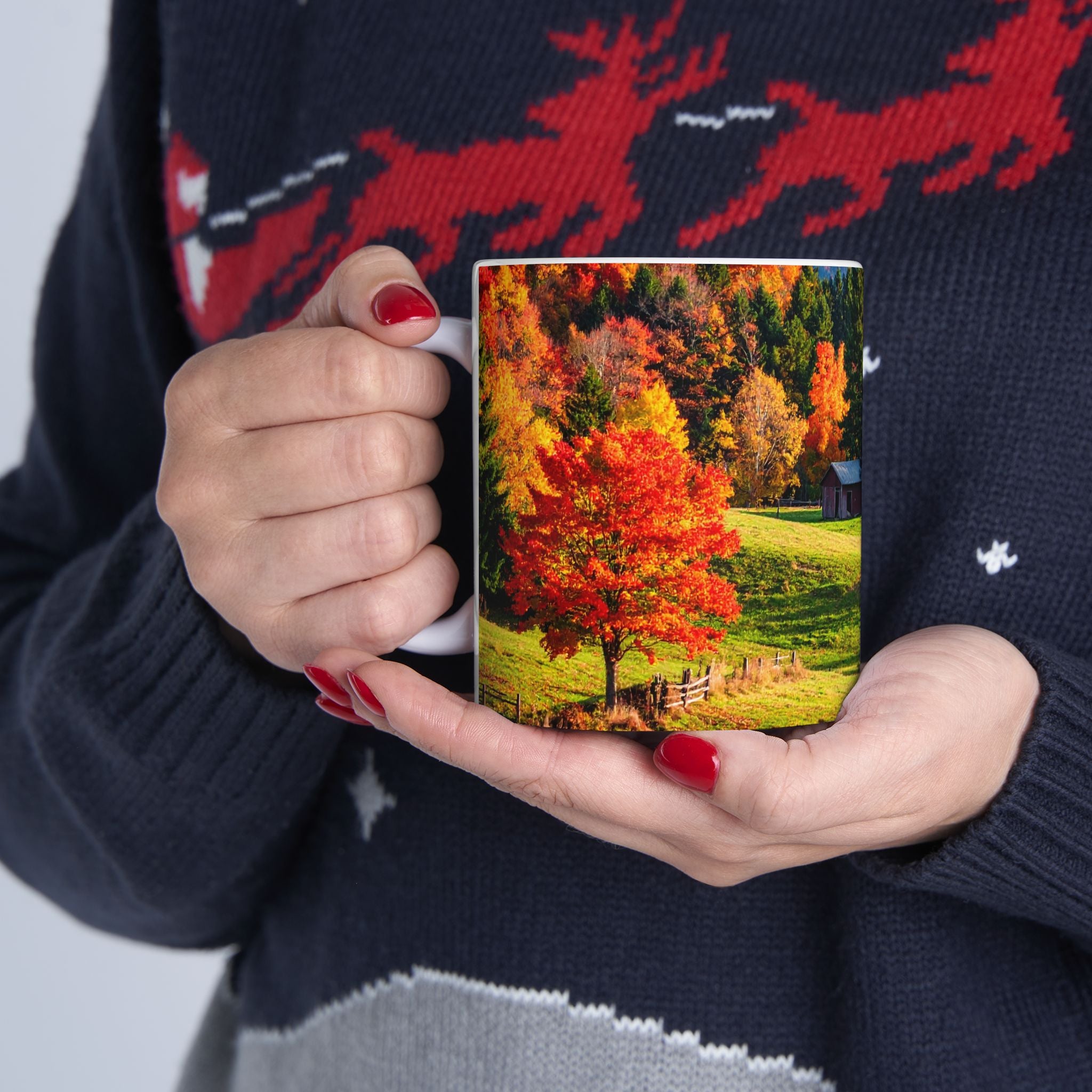 Fall Landscape Mug – Scenic Fall Coffee Cup, Cozy Seasonal Drinkware,