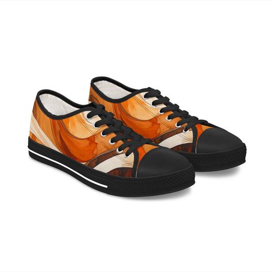 Bruntee Autumn Abstract Women’s Low Top Sneakers