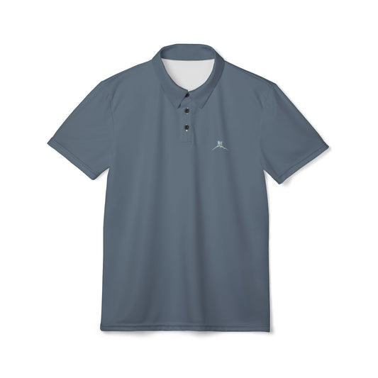 Bruntee Built To Rise Polo – Slate Grey Performance Fit | Slim-Cut, Lightweight, Quick-Dry Fabric