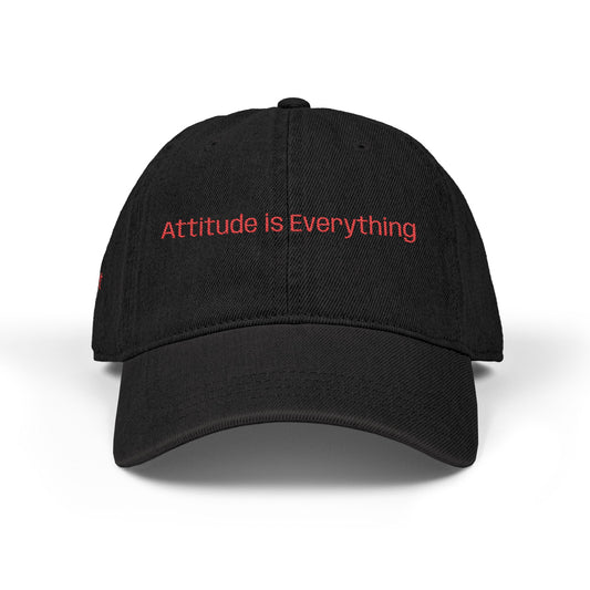 Embroidered Attitude Denim Hat | Motivational Cap, Vintage Casual Headwear, Everyday Style Gift