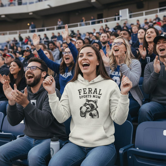 Bruntee Feral Sports Mom Hoodie – Funny Game Day Sweatshirt