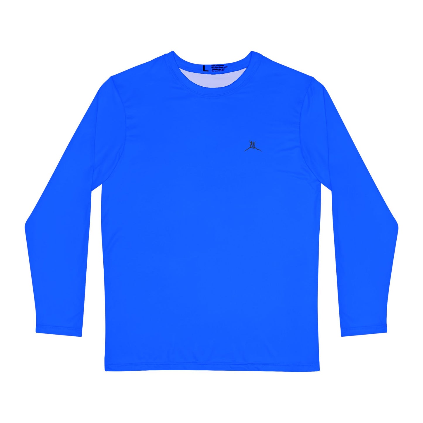 Bruntee Men’s Chest Logo Long Sleeve Shirt – Electric Blue | Lightweight Quick-Dry Performance Top