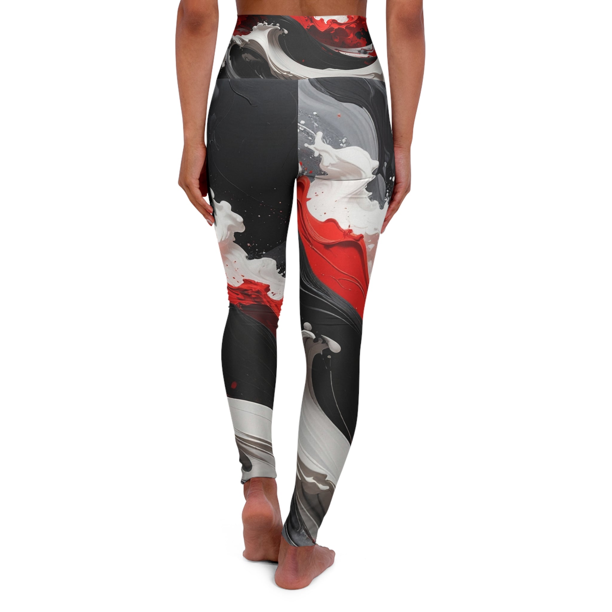 Bold Abstract High Waisted Yoga Leggings | Stylish Women’s Activewear for Fitness, Dance & Casual Wear
