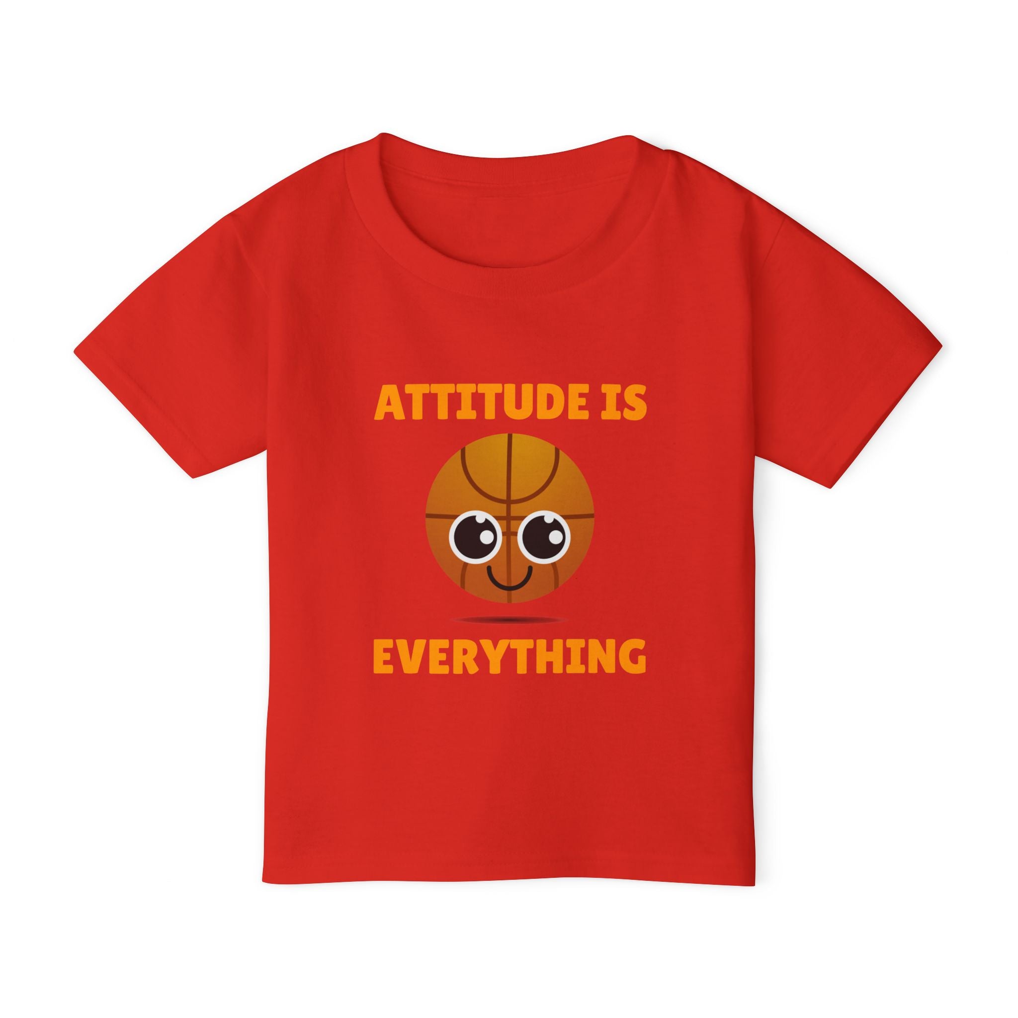 Cute Toddler Basketball T-Shirt - "Attitude is Everything" Apparel for Kids, Sports Gift, Birthday Outfit, Playtime Shirt, Kids Sportswear