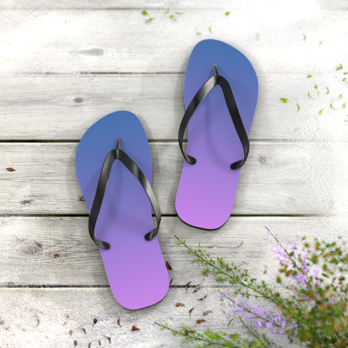 Ombre Gradient Flip Flops | Stylish Summer Sandals | Beach & Pool Footwear | Trendy Vacation Slides | Gift for Him or Her