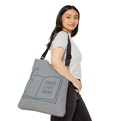 Bruntee Ideas Live Here Adjustable Tote Bag