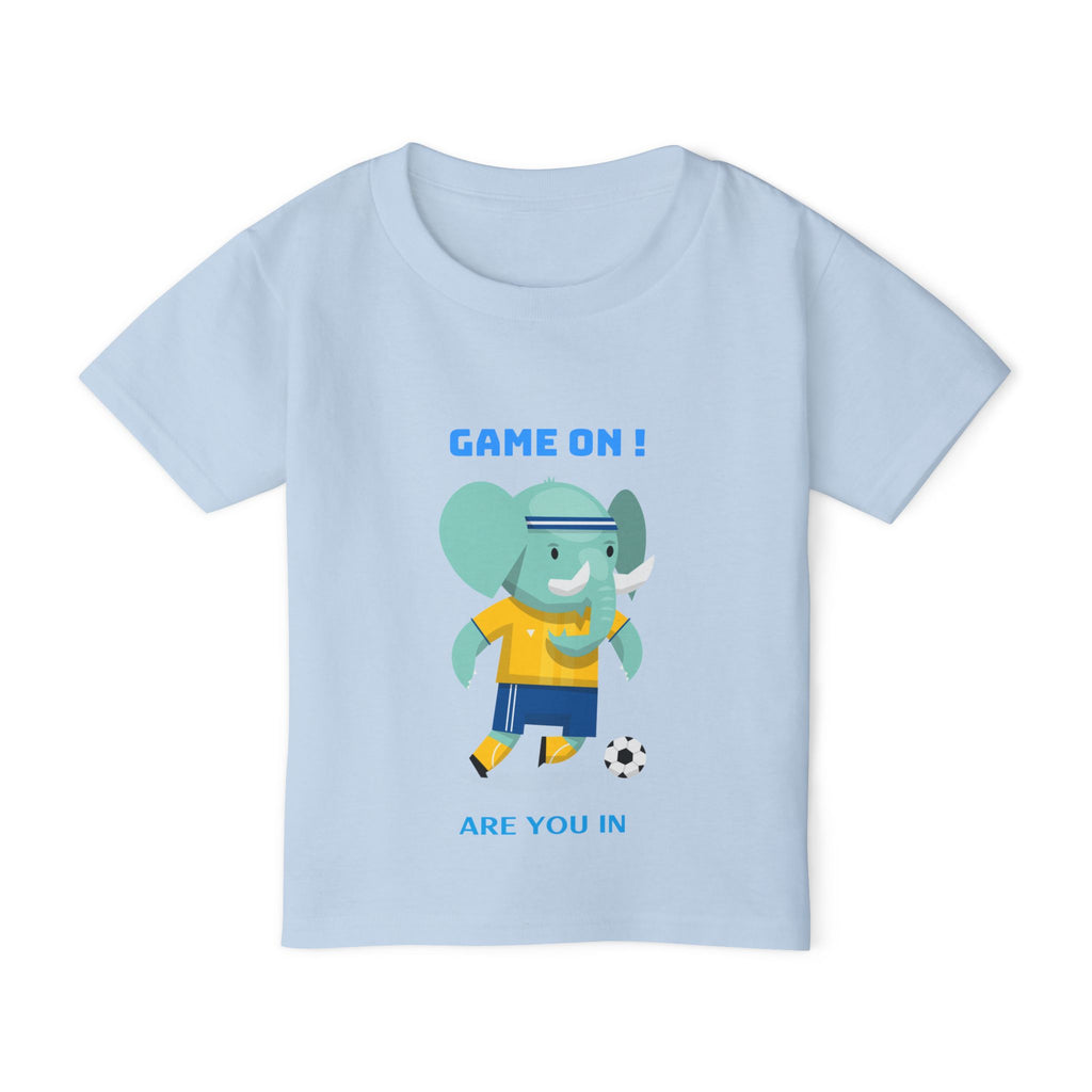 Game On! Elephant Toddler T-Shirt – Cute Kids Sports Tee, Soccer Theme Shirt, Fun Birthday Gift
