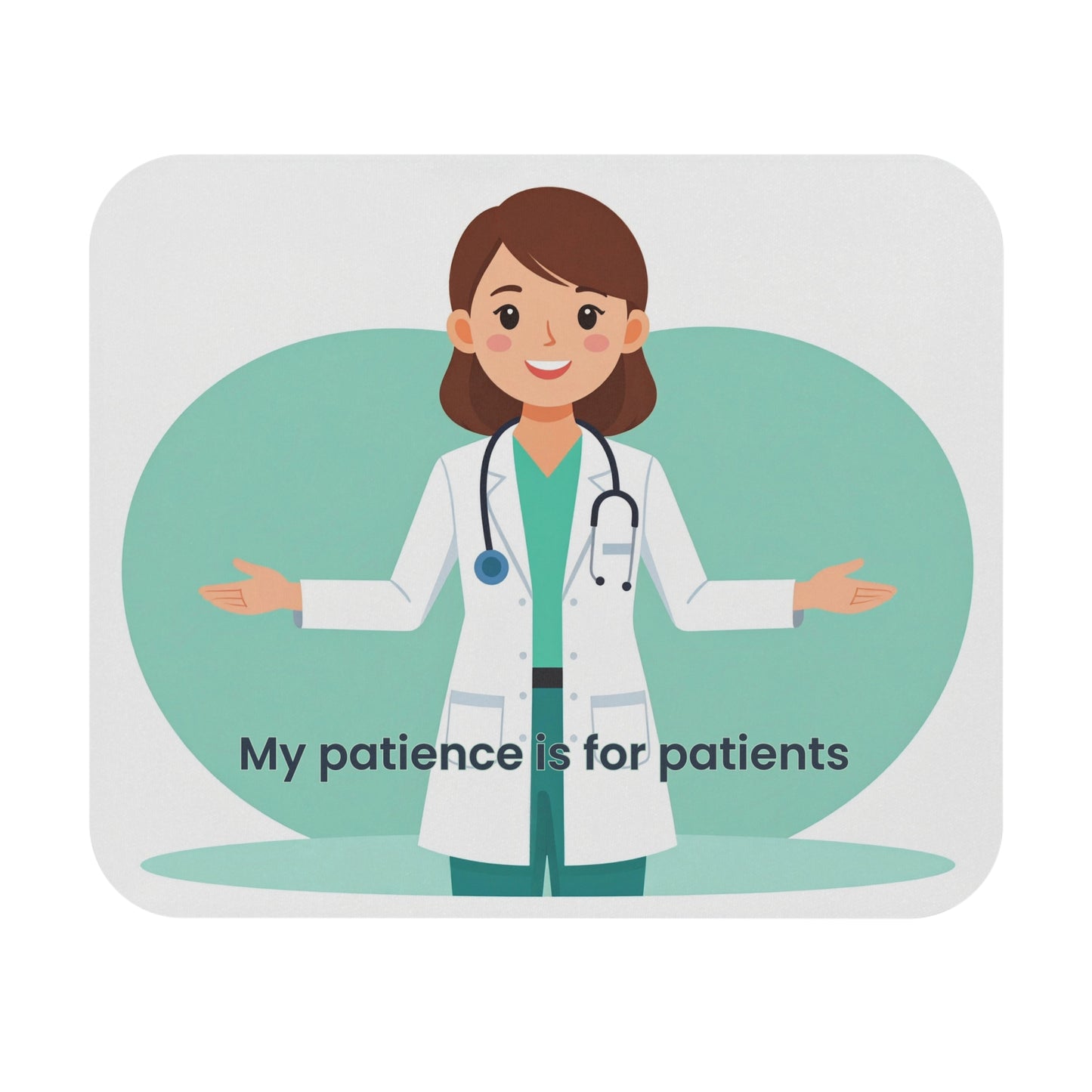My Patience is for Patients Mouse Pad | Funny Doctor Gift | Nurse Appreciation Office Decor | Healthcare Professional Desk Accessory