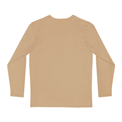 Bruntee Men’s Chest Logo Long Sleeve Shirt – Classic Tan | Lightweight Quick-Dry Performance Top