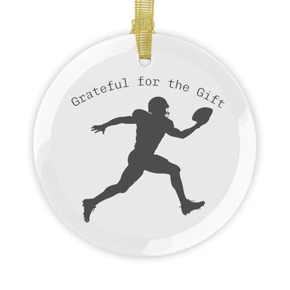Football Glass Ornaments | Sports Christmas Tree Decor, Gifts for Him & Her, Holiday Keepsakes