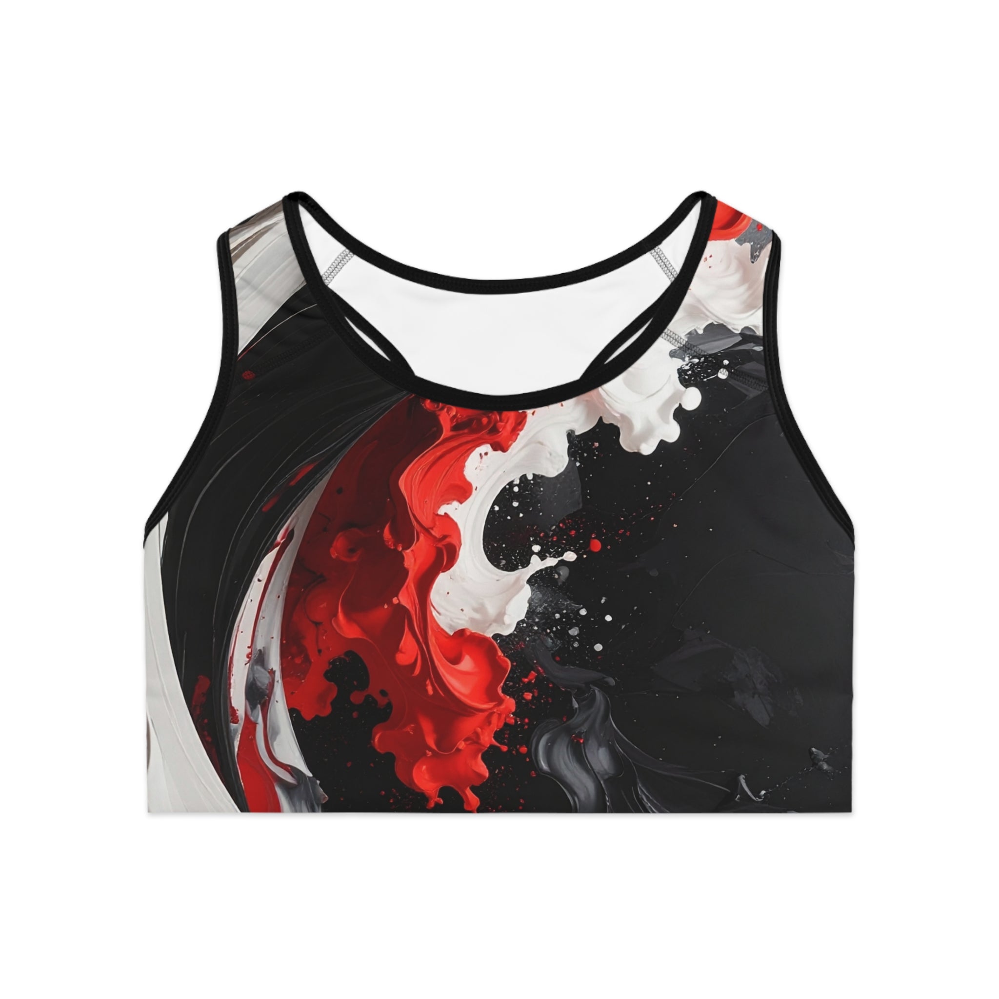 Bold Abstract Sports Bra | Stylish Activewear for Women, Gym & Yoga Top, Comfortable Fitness Apparel