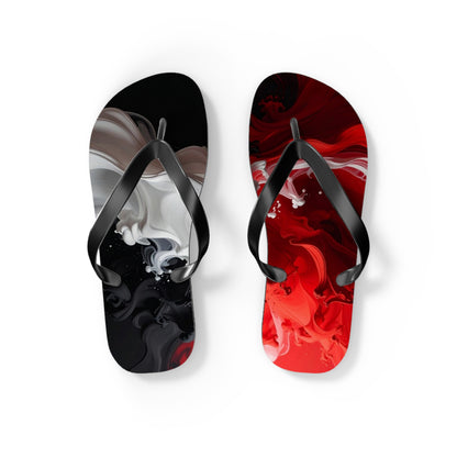 Bold Abstract Flip Flops | Stylish Summer Sandals, Beachwear & Poolside Vacation Footwear