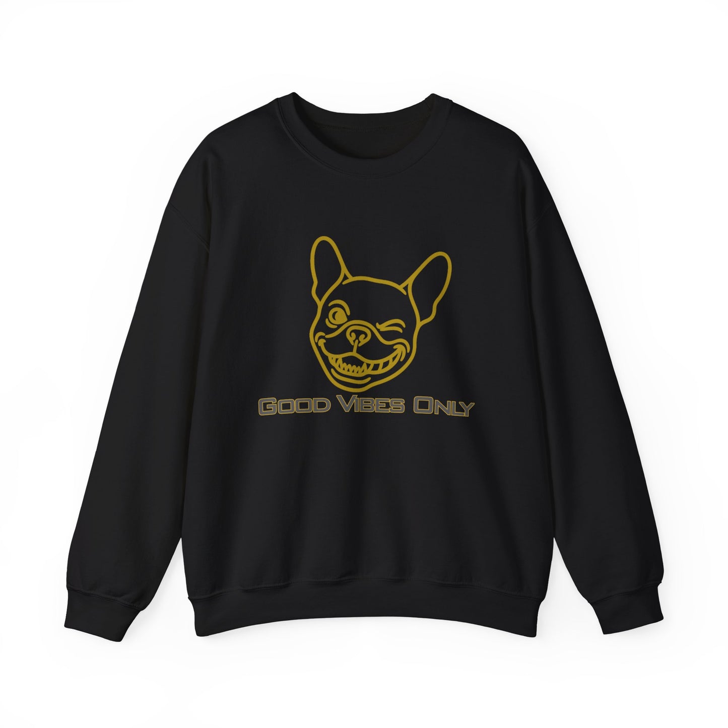 Bruntee Good Vibes Only Crewneck – Women's Dog Lover Sweatshirt