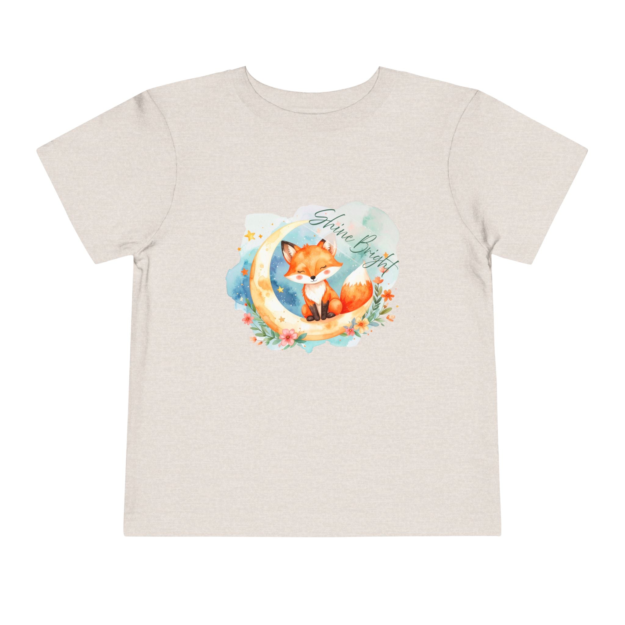Bruntee Toddler Fox Moon Shirt – Cute Kids Animal Tee, Toddler Gift, Toddler Nature Lover Apparel