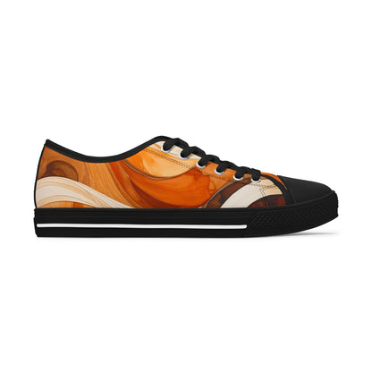 Bruntee Autumn Abstract Women’s Low Top Sneakers