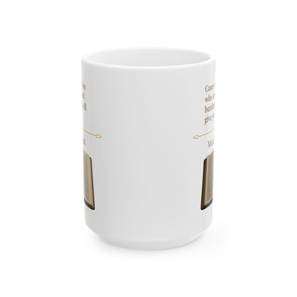 Matthew 11:28 Ceramic Mug – Faith Quote Cup, Inspirational Christian Gift, Encouraging Bible Verse Drinkware