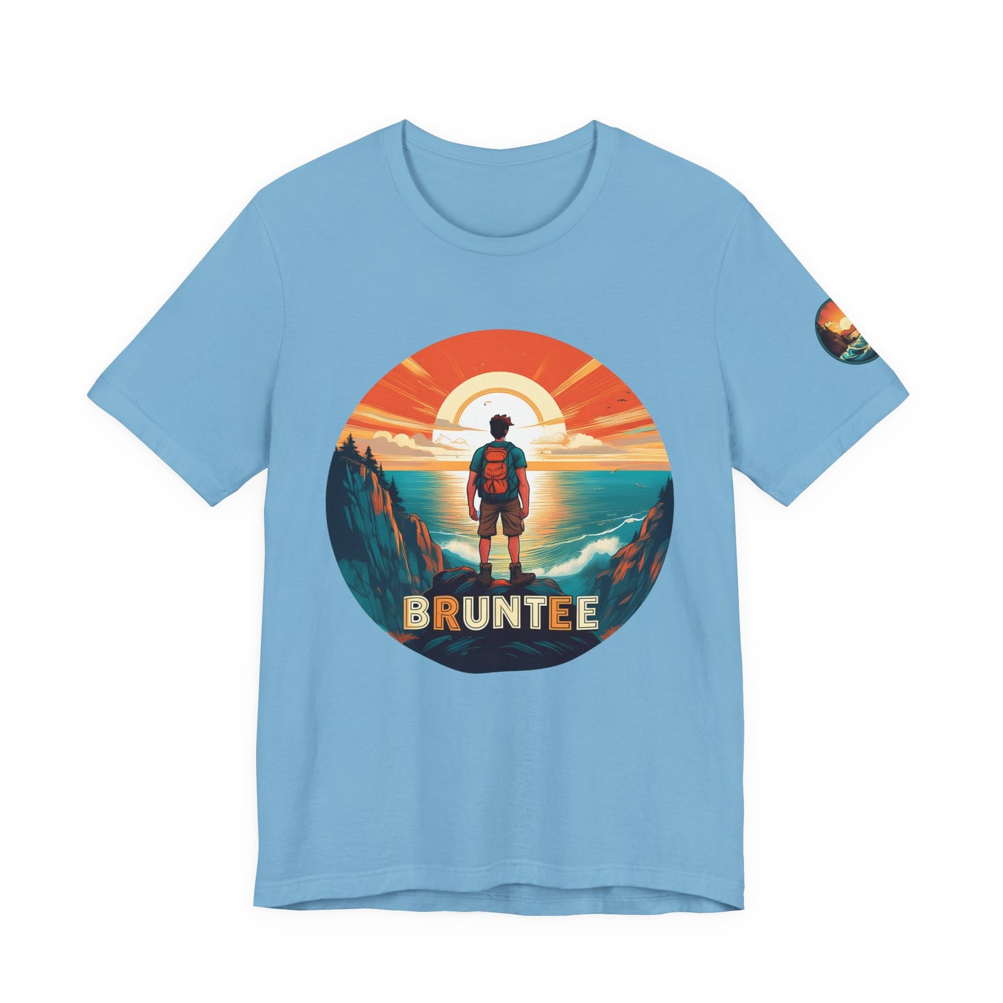 Men’s Retro Adventure Tee – Bruntee Graphic Shirt, Summer Travel & Beach Style, Gift for Explorers
