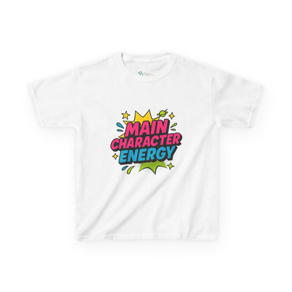 Main Character Energy Kids Tee | Fun Graphic Cotton Shirt | Trendy Youth Fashion