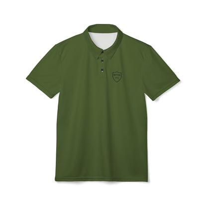 Bruntee Built To Rise Polo – Military Olive Crest Limited Edition | Performance Fabric, Moisture-Wicking