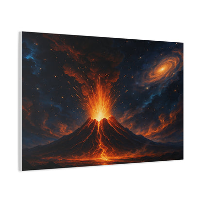 Bruntee Volcanic Eruption Galaxy Canvas Print — Matte Stretched Wall Art
