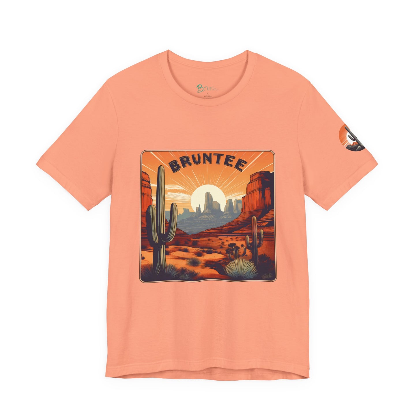 Desert Sunset Cactus T-Shirt – Men's Graphic Tee, Hiking & Travel Apparel, Gift for Nature Lovers