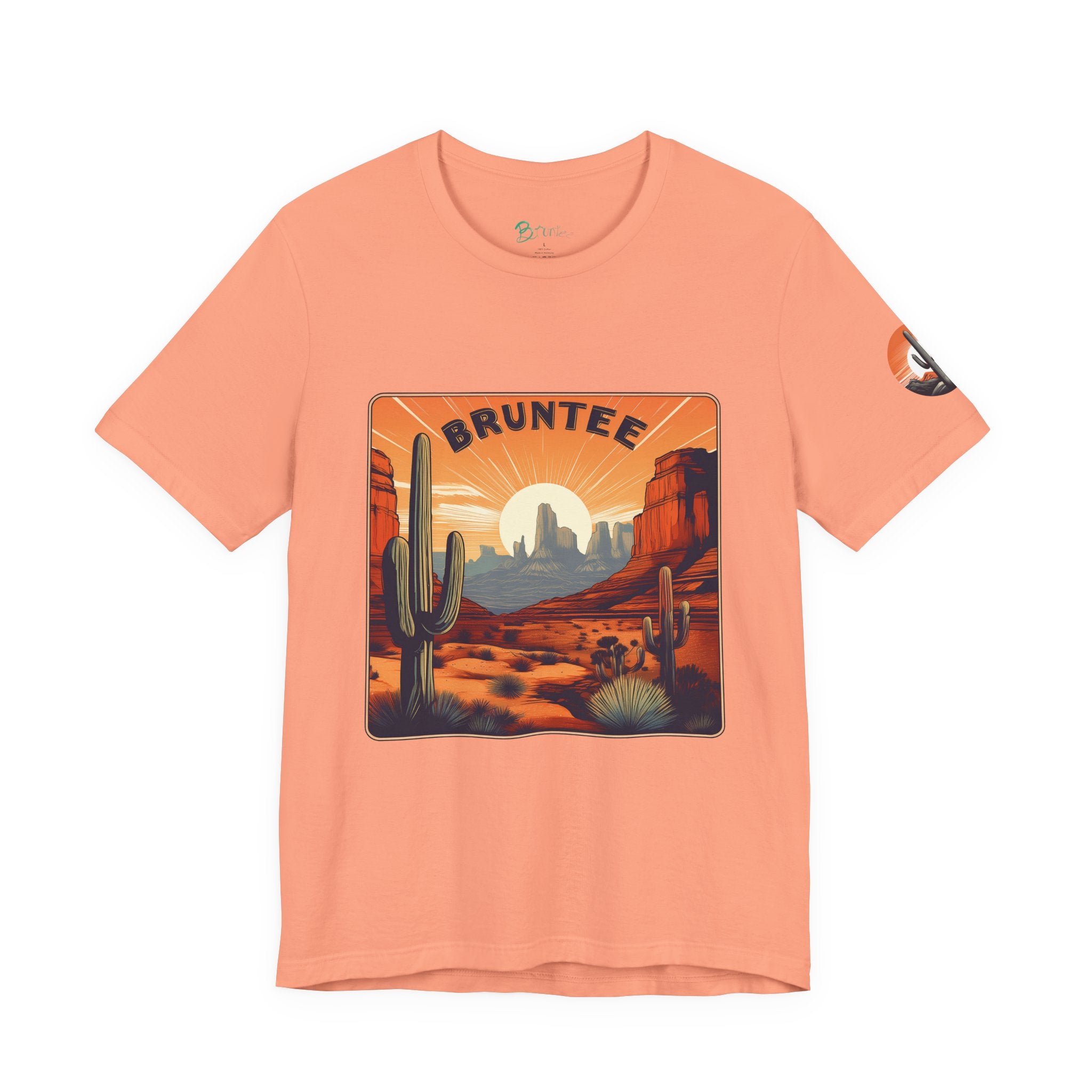 Desert Sunset Cactus T-Shirt – Unisex Graphic Tee, Hiking & Travel Apparel, Gift for Nature Lovers