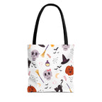 Halloween Tote Bag – Spooky All Over Print, Durable Reusable Trick-or-Treat Bag