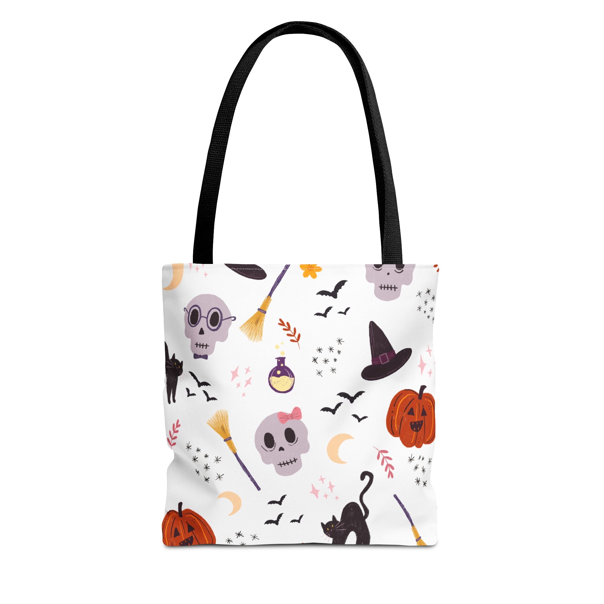 Halloween Tote Bag – Spooky All Over Print, Durable Reusable Trick-or-Treat Bag