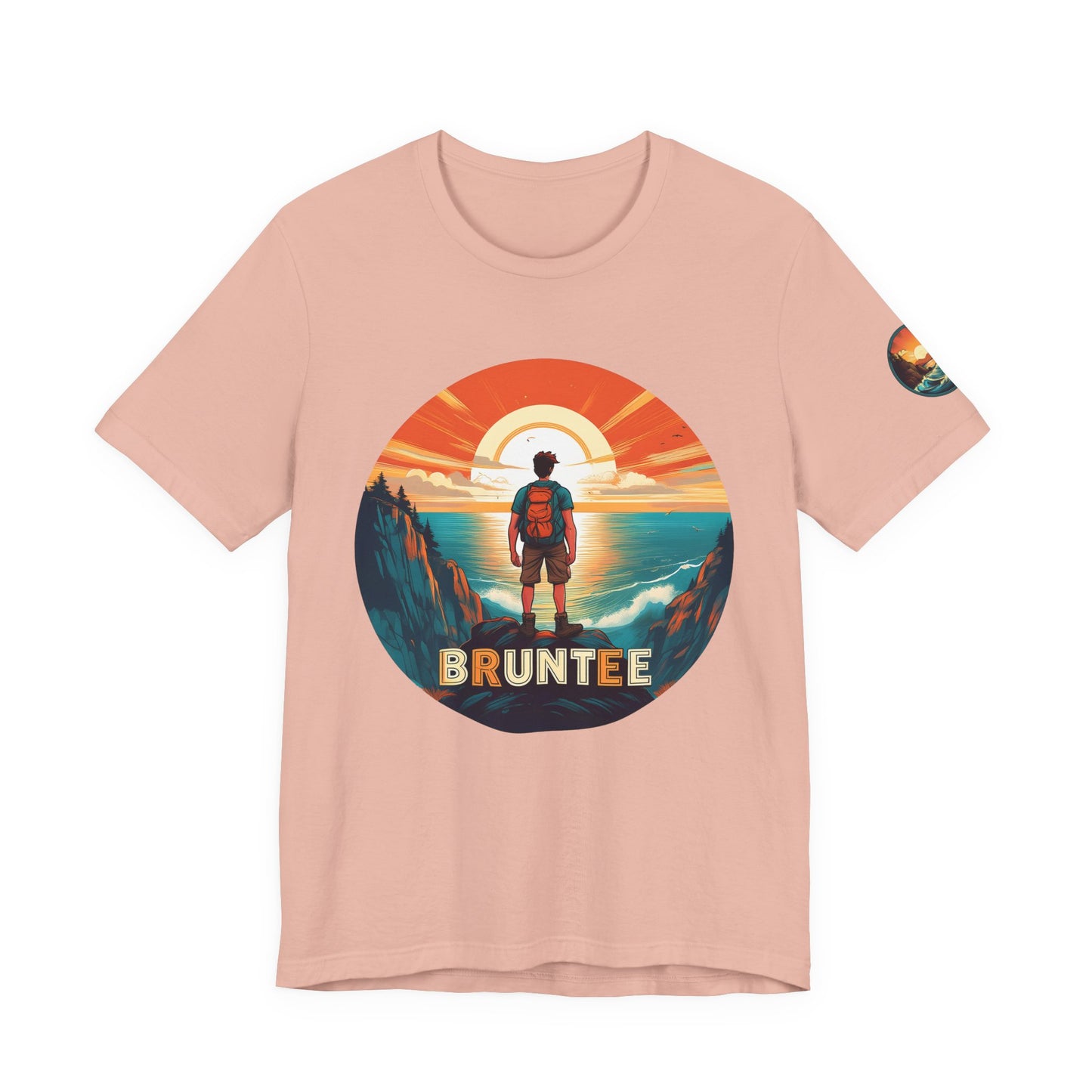 Men’s Retro Adventure Tee – Bruntee Graphic Shirt, Summer Travel & Beach Style, Gift for Explorers