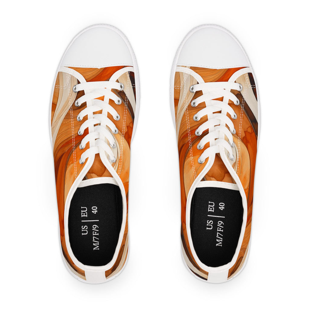 Autumn Abstract Women’s Low Top Sneakers | Stylish Casual Footwear, Comfortable Everyday Shoes & Unique Gift for Her