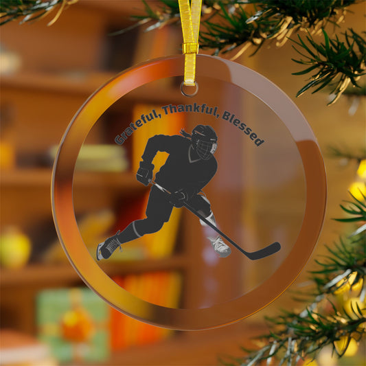 Hockey Glass Ornaments | Sports Christmas Decor, Hockey Gifts for Him & Her, Unique Holiday Keepsakes