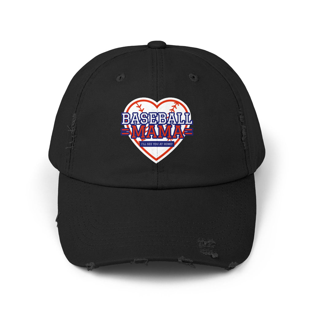 Baseball Mama Distressed Cap – Sports Fan Hat, Casual Summer Accessory, Game Day Gift for Moms