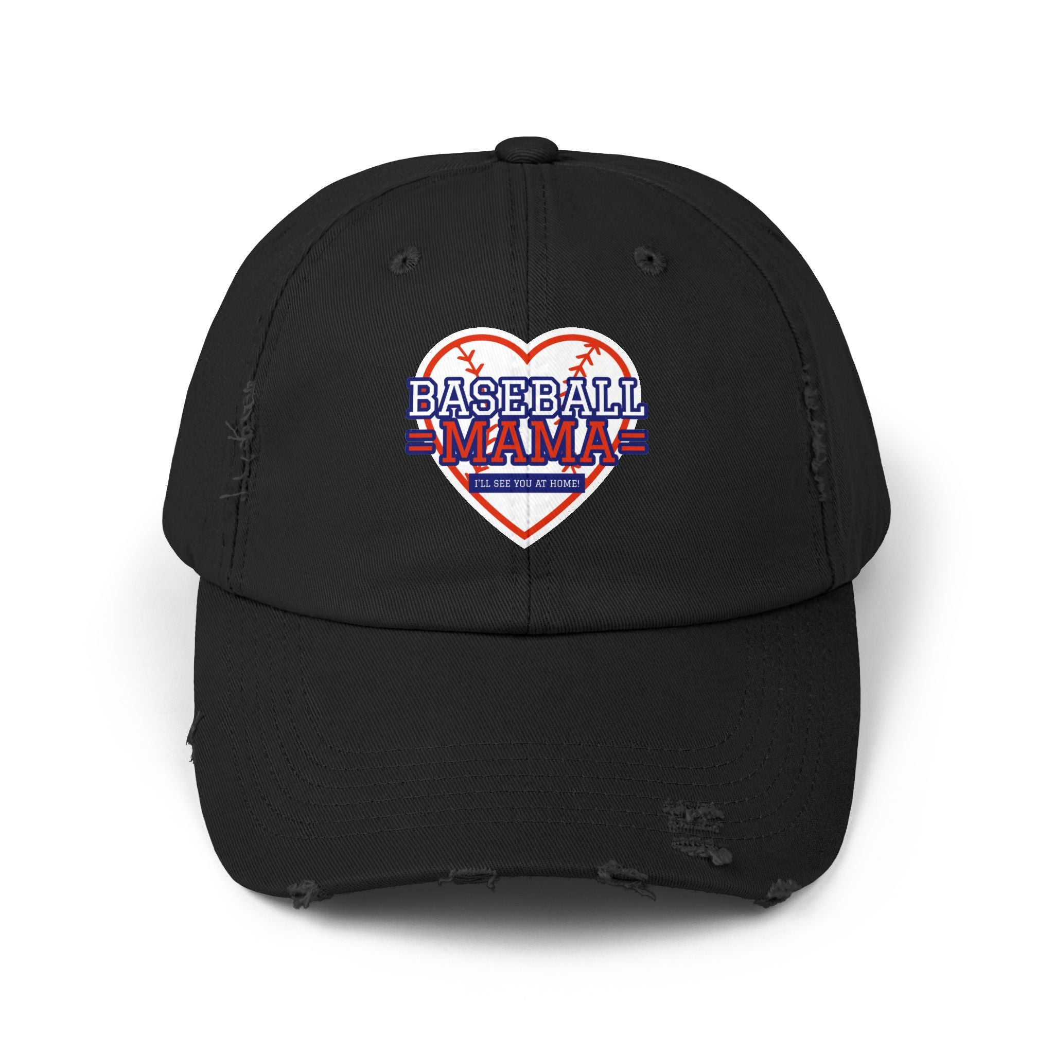 Baseball Mama Distressed Cap – Sports Fan Hat, Casual Summer Accessory, Game Day Gift for Moms