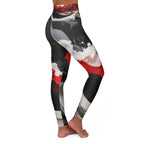 Bold Abstract High Waisted Yoga Leggings | Stylish Women’s Activewear for Fitness, Dance & Casual Wear