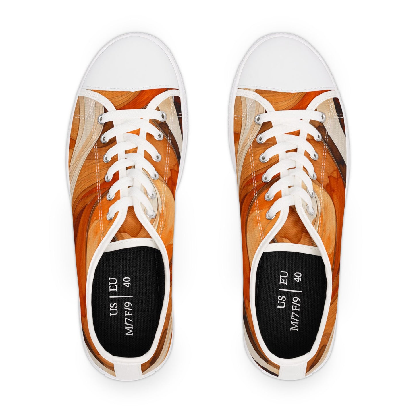 Bruntee Autumn Abstract Women’s Low Top Sneakers