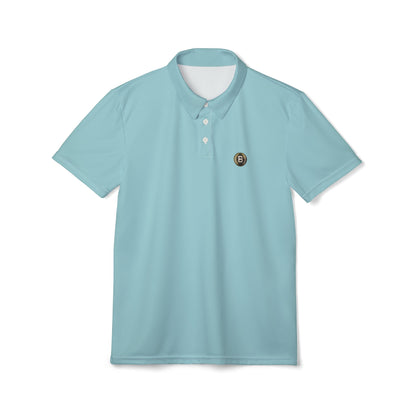 Bruntee Crest Polo – Powder Blue Short-Sleeve | Classic Fit, Breathable, Quick-Dry