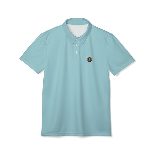 Bruntee Crest Polo – Powder Blue Short-Sleeve | Classic Fit, Breathable, Quick-Dry