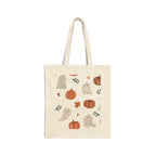 Halloween Pumpkin & Ghost Tote Bag – Eco-Friendly Fall Canvas Bag, Spooky Cute Reusable Tote