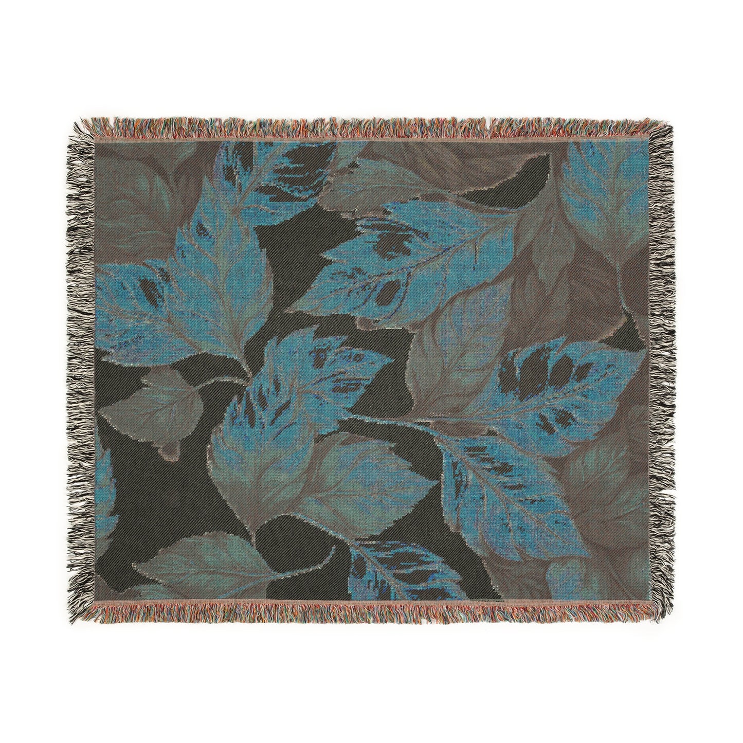 Autumn Leaves Woven Blanket – Cozy Cotton Throw, Fall Home Décor, Seasonal Gift