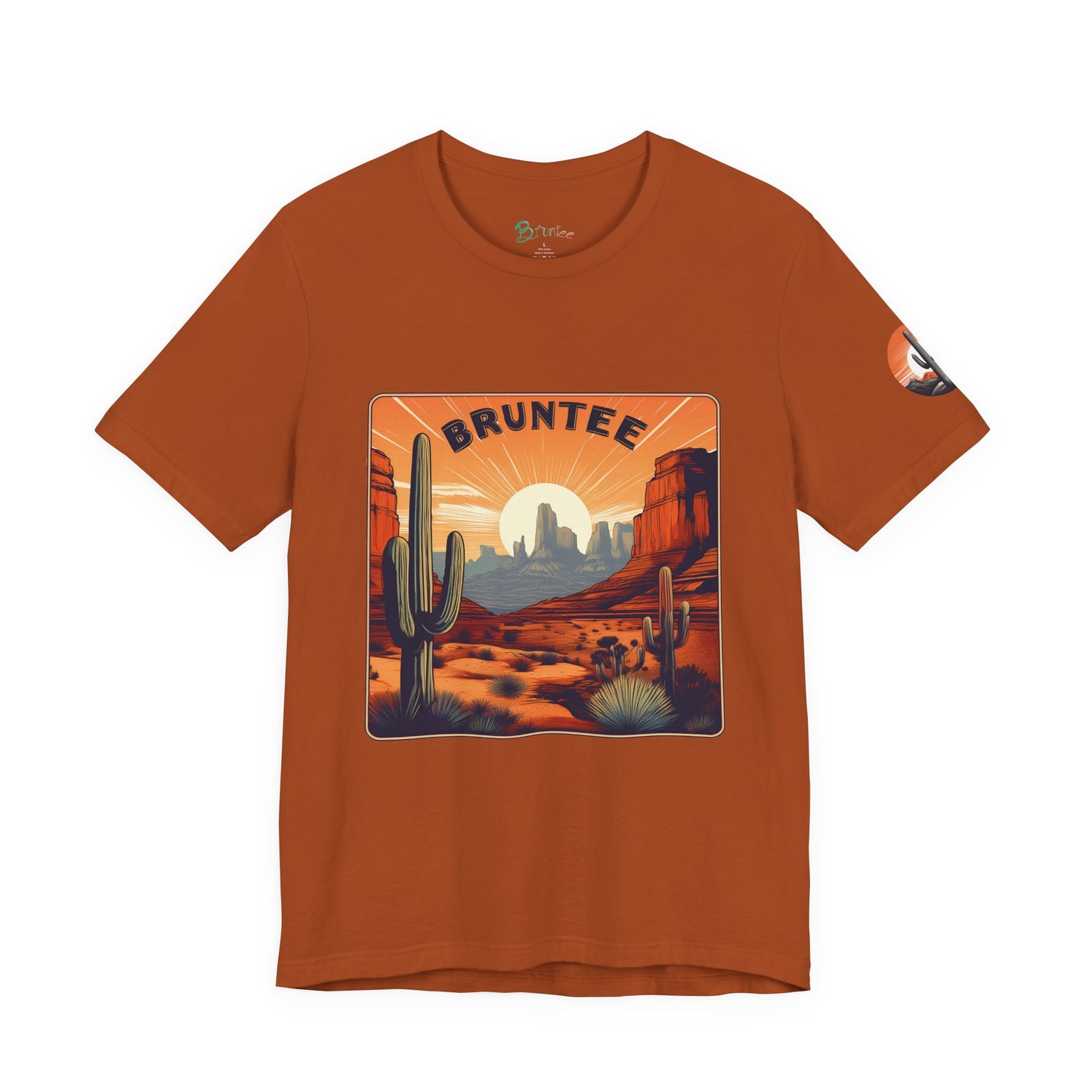 Desert Sunset Cactus T-Shirt – Men's Graphic Tee, Hiking & Travel Apparel, Gift for Nature Lovers