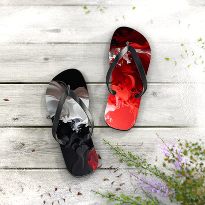 Bold Abstract Flip Flops | Stylish Summer Sandals, Beachwear & Poolside Vacation Footwear