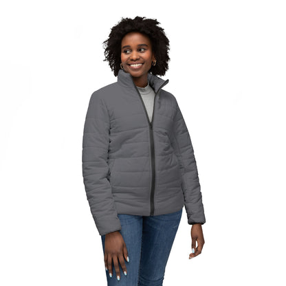 Bruntee Women’s Quilted Puffer Jacket – Smokey Grey Lightweight Coat