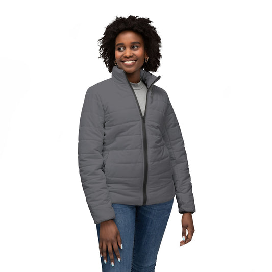 Bruntee Women’s Quilted Puffer Jacket – Smokey Grey Lightweight Coat