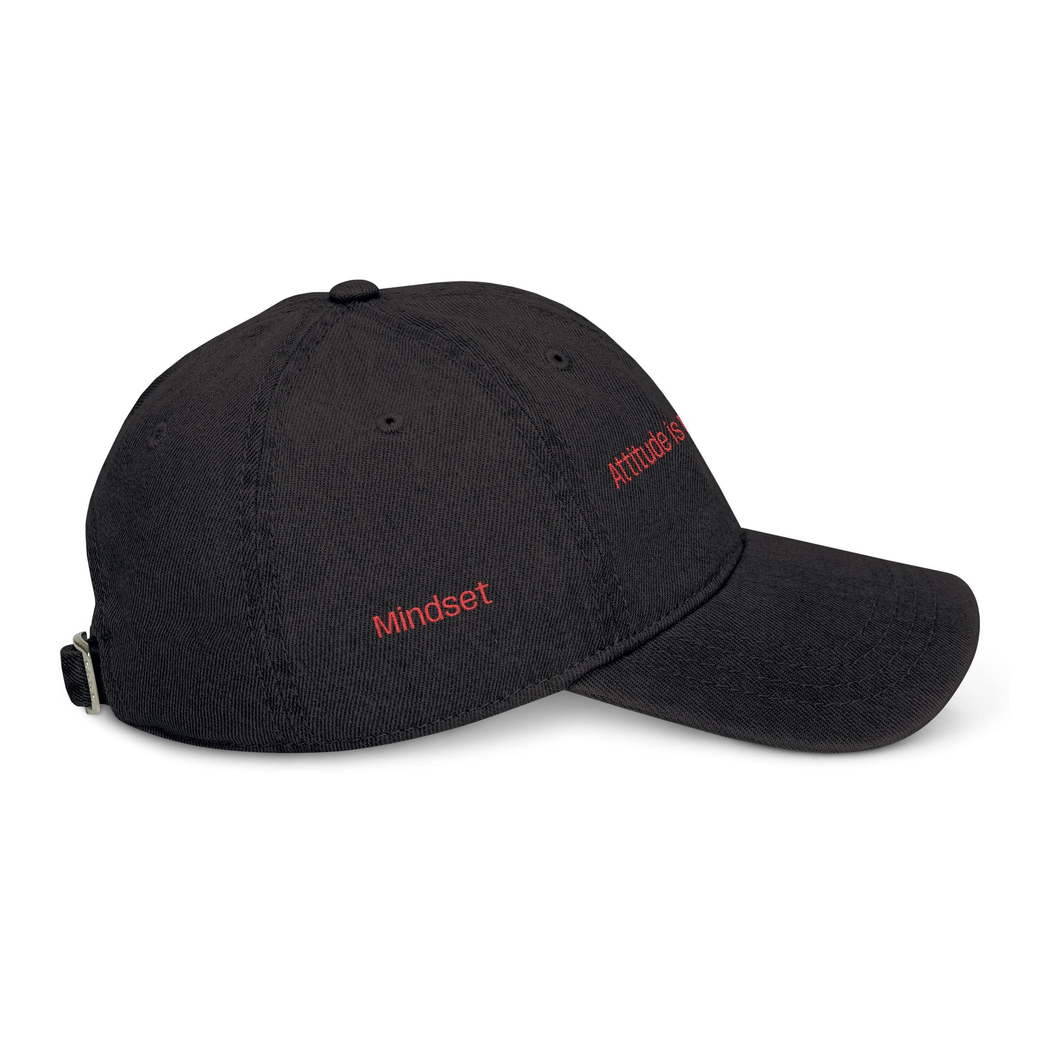 Embroidered Attitude Denim Hat | Motivational Cap, Vintage Casual Headwear, Everyday Style Gift