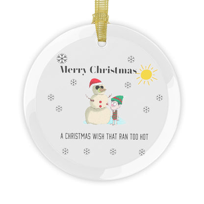 Christmas Glass Ornaments | Snowman Tree Decor, Festive Holiday Gifts, Unique Winter Keepsakes
