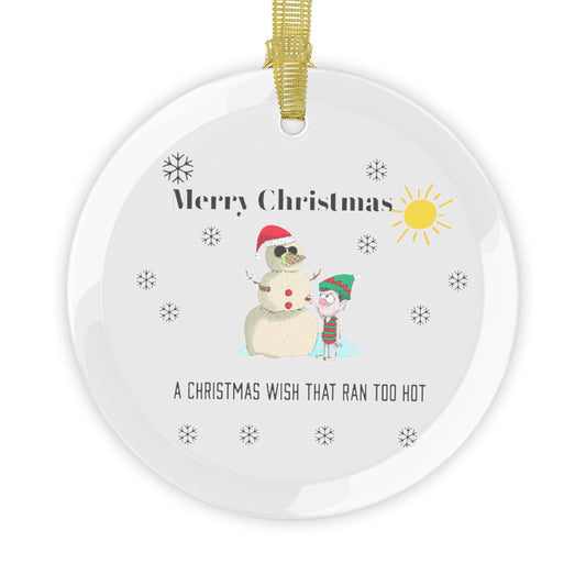 Christmas Glass Ornaments | Snowman Tree Decor, Festive Holiday Gifts, Unique Winter Keepsakes