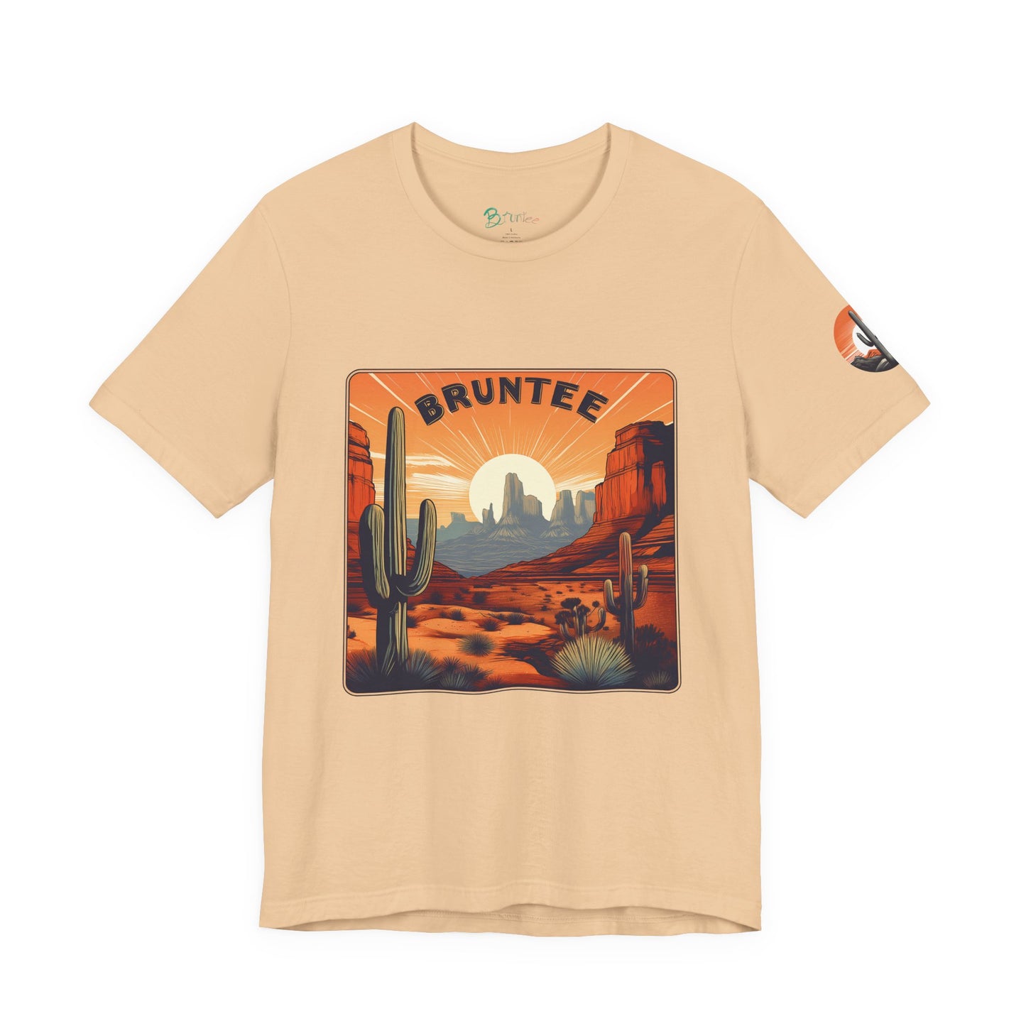 Desert Sunset Cactus T-Shirt – Men's Graphic Tee, Hiking & Travel Apparel, Gift for Nature Lovers