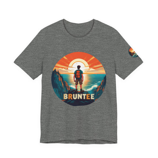 Men’s Retro Adventure Tee – Bruntee Graphic Shirt, Summer Travel & Beach Style, Gift for Explorers